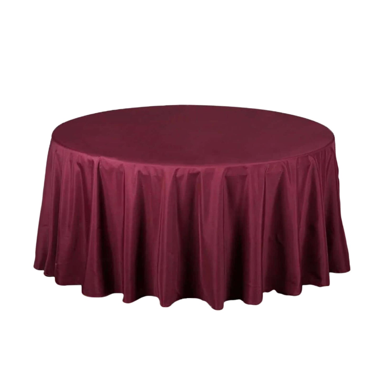 Polyester 108" Round Tablecloth Burgundy - Wrinkle - Resistant Table Cover - NestOCart
