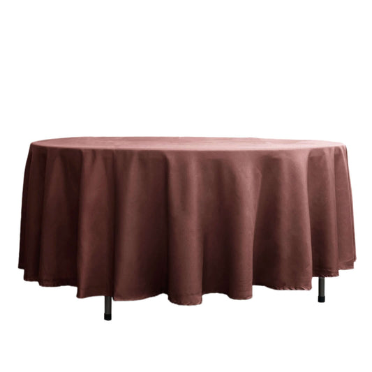 Polyester 108" Round Tablecloth Chocolate - Wrinkle - Resistant Table Cover - NestOCart
