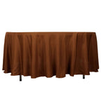 Polyester 108" Round Tablecloth Cinnamon Brown - Wrinkle - Resistant Table Cover - Bell Racket Store