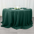 Polyester 108" Round Tablecloth Hunter Emerald Green - Wrinkle - Resistant Table Cover - Bell Racket Store