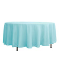 Polyester 108" Round Tablecloth Light Blue - Wrinkle - Resistant Table Cover - Bell Racket Store