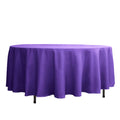 Polyester 108" Round Tablecloth Purple - Wrinkle-Resistant Table Cover