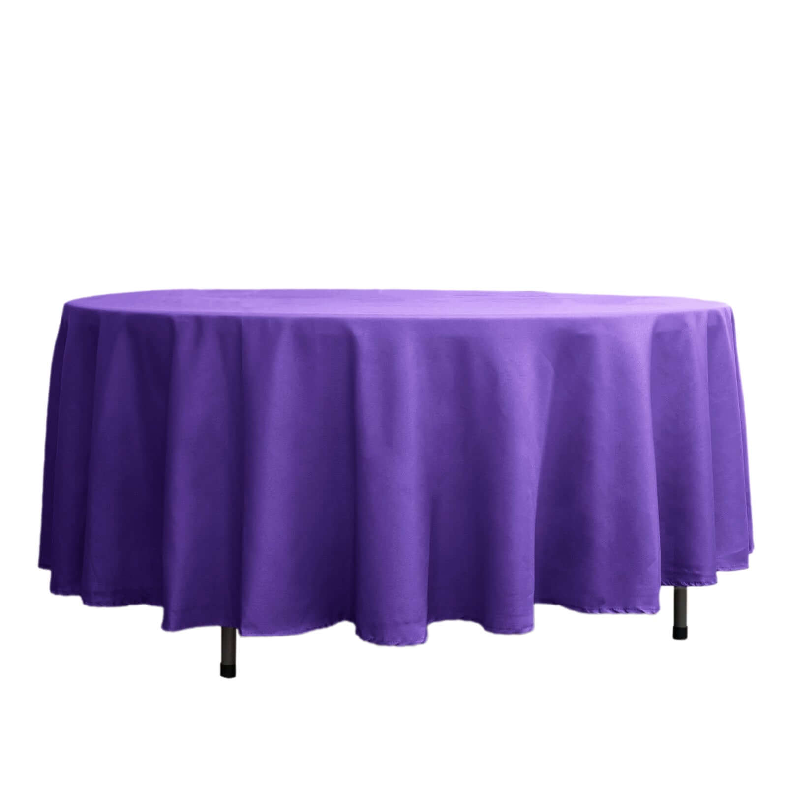 Polyester 108" Round Tablecloth Purple - Wrinkle-Resistant Table Cover