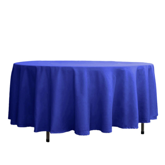 Polyester 108" Round Tablecloth Royal Blue - Wrinkle - Resistant Table Cover - NestOCart