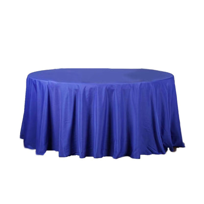Polyester 108" Round Tablecloth Royal Blue - Wrinkle - Resistant Table Cover - NestOCart