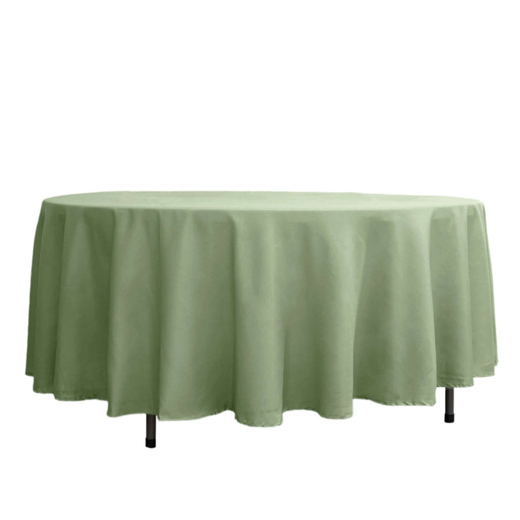 Polyester 108" Round Tablecloth Sage Green - Wrinkle-Resistant Table Cover