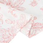 Polyester 108" Round Tablecloth White - Pink French Toile Pattern for Chic Weddings - Bell Racket Store