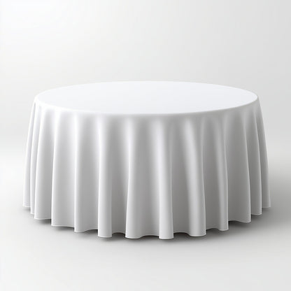 Polyester 108" Round Tablecloth White - Wrinkle - Resistant and Stylish Table Cover - NestOCart