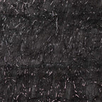 Polyester 120" Round Black Tablecloth Metallic Fringe Shag Tinsel Table Cover - Bell Racket Store