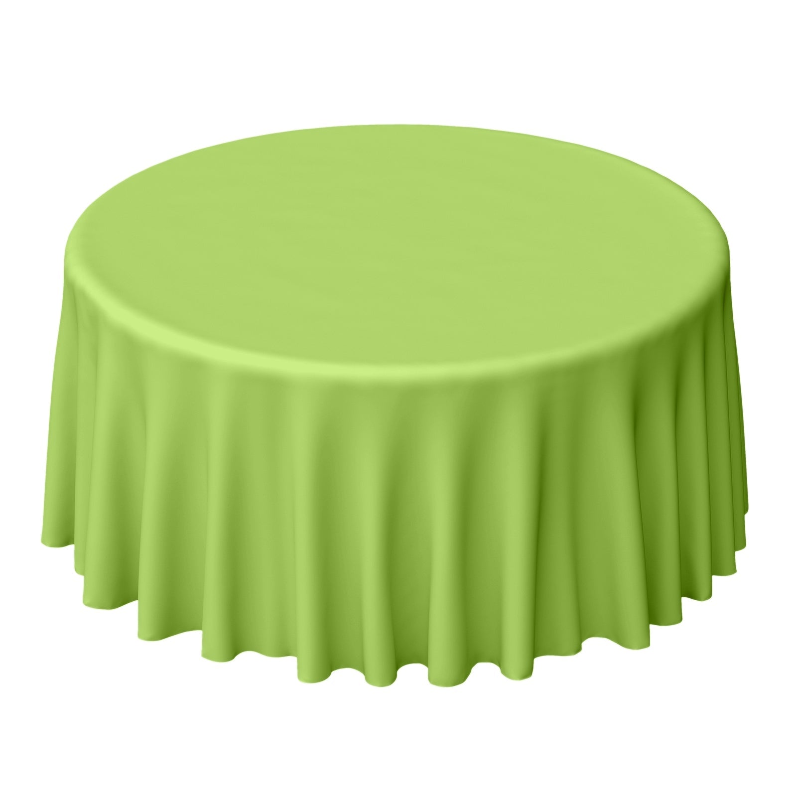 Polyester 120" Round Tablecloth Apple Green - Seamless Wrinkle-Resistant Table Cover