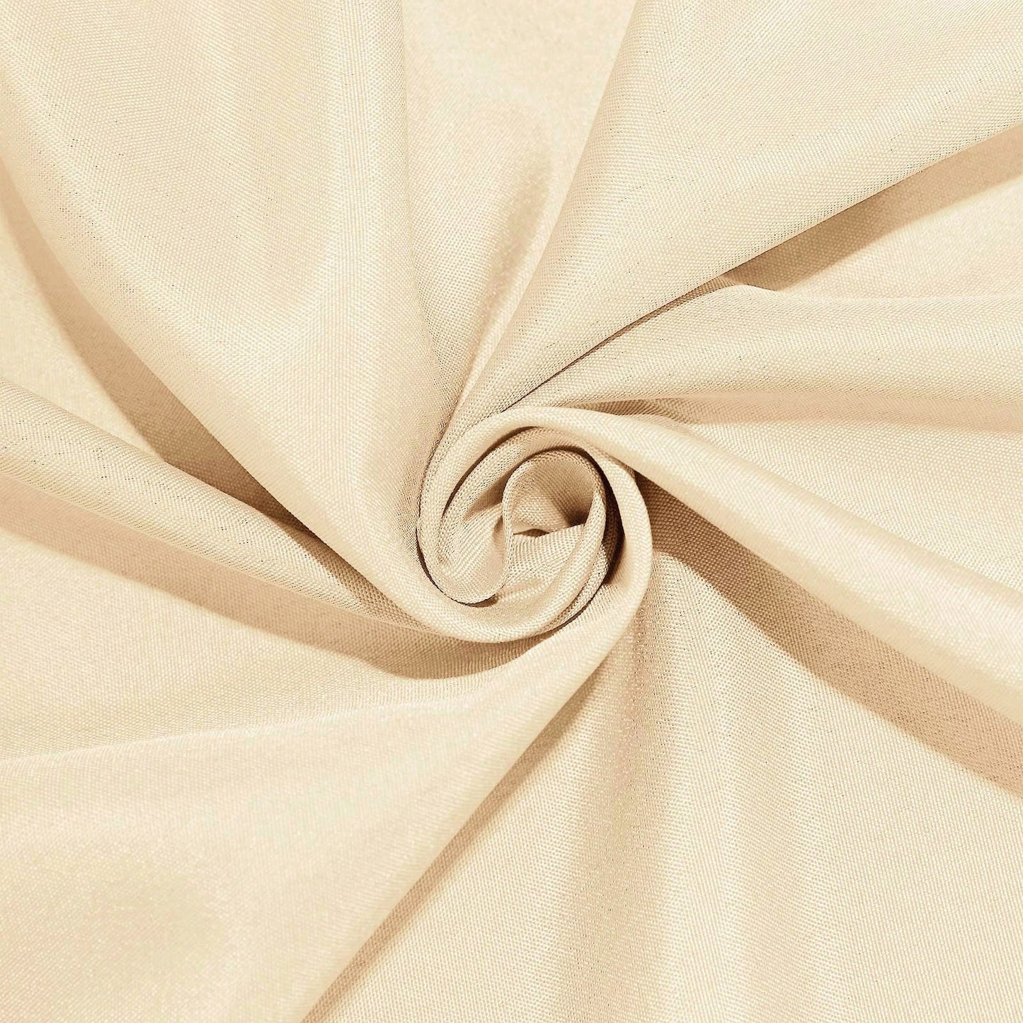 Polyester 120" Round Tablecloth Beige - Seamless Wrinkle - Resistant Table Cover - NestOCart