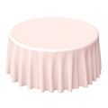 Polyester 120" Round Tablecloth Blush - Seamless Wrinkle-Resistant Table Cover