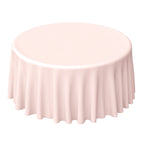 Polyester 120" Round Tablecloth Blush - Seamless Wrinkle-Resistant Table Cover