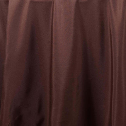 Polyester 120" Round Tablecloth Chocolate - Seamless Wrinkle - Resistant Table Cover - NestOCart