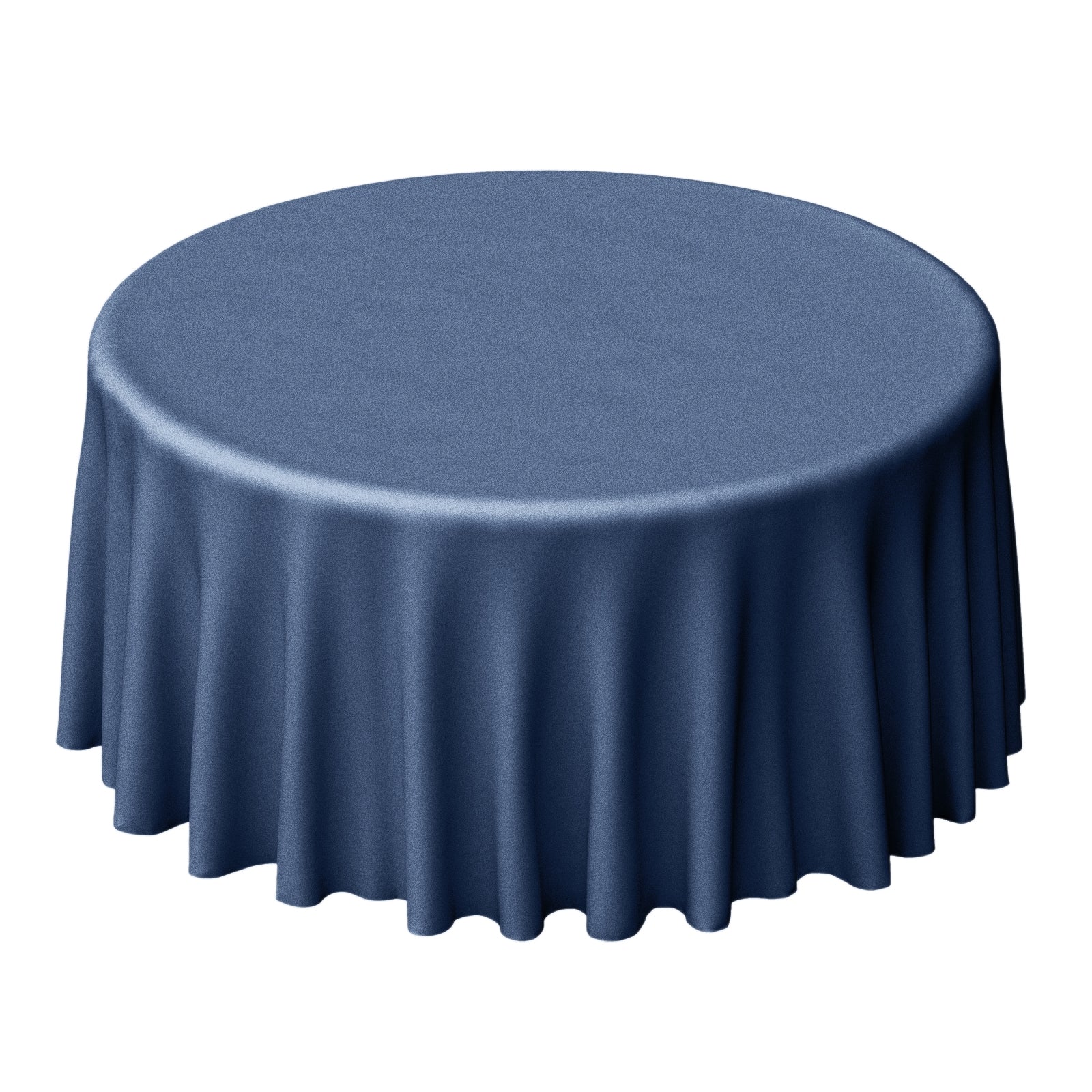 Polyester 120" Round Tablecloth Dark Denim Blue - Seamless Faux Denim Design for Stylish Gatherings