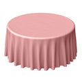 Polyester 120" Round Tablecloth Dusty Rose - Seamless Wrinkle-Resistant Table Cover