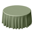 Polyester 120" Round Tablecloth Dusty Sage Green - Seamless Wrinkle-Resistant Table Cover