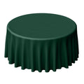 Polyester 120" Round Tablecloth Hunter Emerald Green - Seamless Wrinkle - Resistant Table Cover - Bell Racket Store
