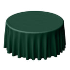 Polyester 120" Round Tablecloth Hunter Emerald Green - Seamless Wrinkle - Resistant Table Cover - Bell Racket Store