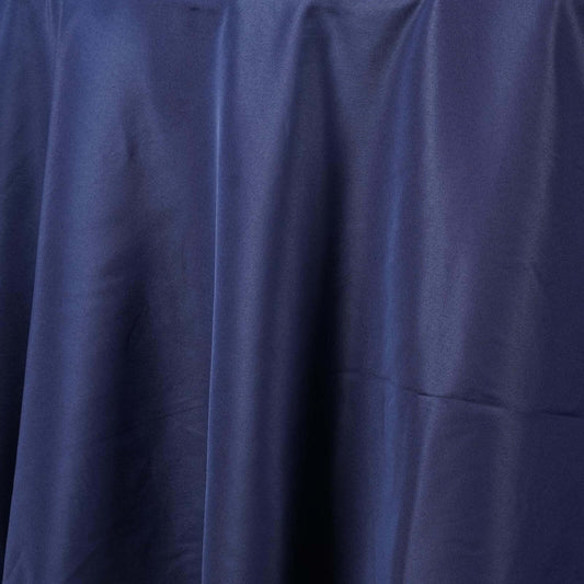Polyester 120" Round Tablecloth Navy Blue - Seamless Wrinkle - Resistant Table Cover - NestOCart