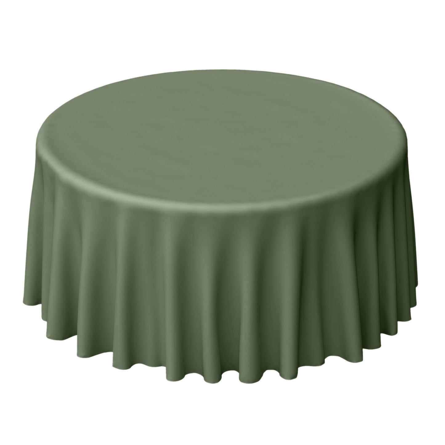 Polyester 120" Round Tablecloth Olive Green - Seamless Wrinkle - Resistant Table Cover - NestOCart