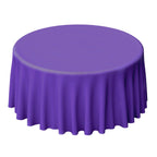 Polyester 120" Round Tablecloth Purple - Seamless Wrinkle-Resistant Table Cover