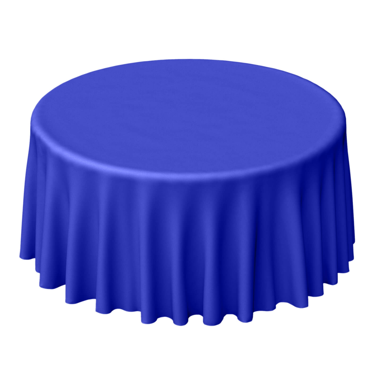 Polyester 120" Round Tablecloth Royal Blue - Seamless Wrinkle - Resistant Table Cover - NestOCart