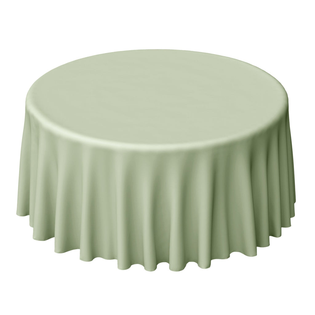 Polyester 120" Round Tablecloth Sage Green - Seamless Wrinkle-Resistant Table Cover