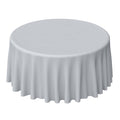 Polyester 120" Round Tablecloth Silver - Seamless Wrinkle-Resistant Table Cover