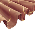 Polyester 120" Round Tablecloth Terracotta (Rust) with Gold Foil Geometric Pattern Wrinkle - Resistant Seamless Table Cover - Bell Racket Store