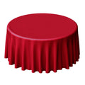 Polyester 120" Round Tablecloth Wine - Seamless Wrinkle - Resistant Table Cover - Bell Racket Store
