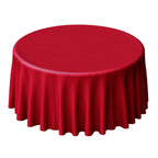 Polyester 120" Round Tablecloth Wine - Seamless Wrinkle - Resistant Table Cover - Bell Racket Store