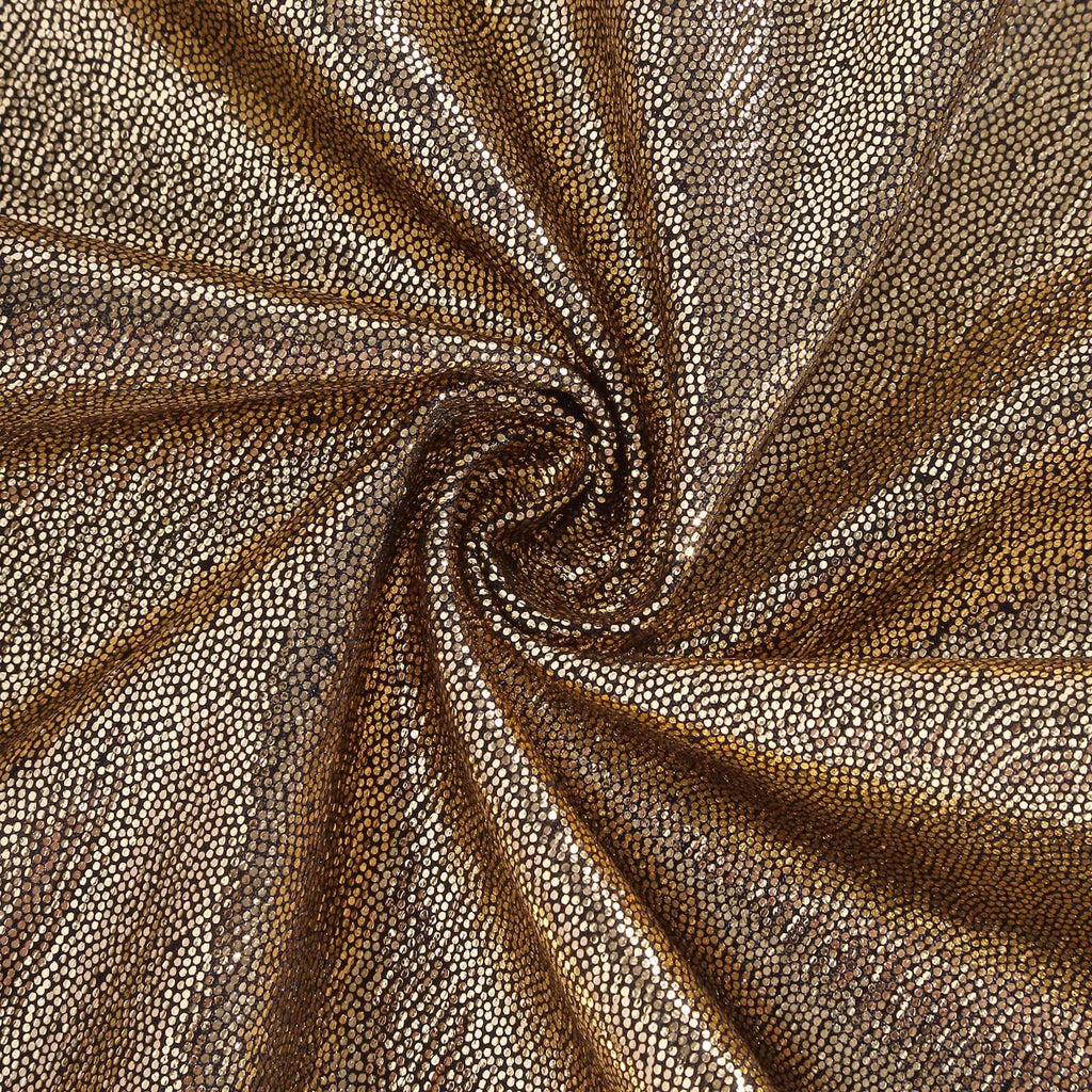 Polyester 12"x108" Table Runner Antique Gold Shimmer Sequin Dots - Wrinkle - Free Finish Table Linen - Bell Racket Store