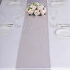 Polyester 12"x108" Table Runner Beige Shimmer Sequin Dots - Wrinkle - Free Finish Table Linen - Bell Racket Store