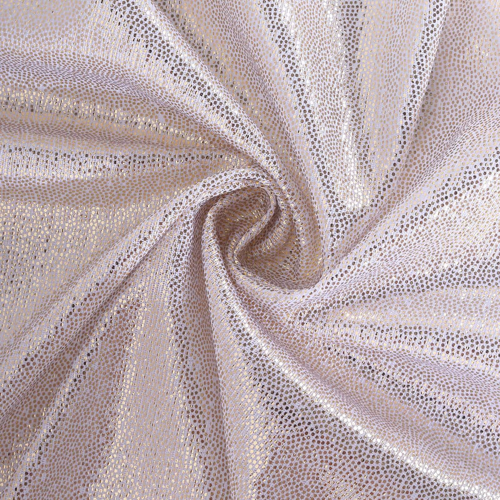 Polyester 12"x108" Table Runner Beige Shimmer Sequin Dots - Wrinkle - Free Finish Table Linen - Bell Racket Store