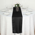 Polyester 12"x108" Table Runner Black - Durable & Wrinkle-Resistant Table Decor