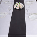 Polyester 12"x108" Table Runner Black Shimmer Sequin Dots - Wrinkle - Free Finish Table Linen - Bell Racket Store