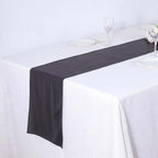 Polyester 12"x108" Table Runner Black Shimmer Sequin Dots - Wrinkle - Free Finish Table Linen - Bell Racket Store