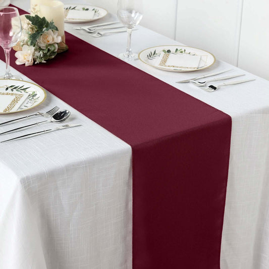 Polyester 12"x108" Table Runner Burgundy - Durable & Wrinkle - Resistant Table Decor - NestOCart