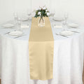 Polyester 12"x108" Table Runner Champagne - Durable & Wrinkle-Resistant Table Decor