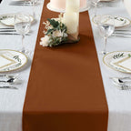 Polyester 12"x108" Table Runner Cinnamon Brown - Durable & Wrinkle - Resistant Table Decor - Bell Racket Store