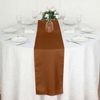 Polyester 12"x108" Table Runner Cinnamon Brown - Durable & Wrinkle - Resistant Table Decor - Bell Racket Store
