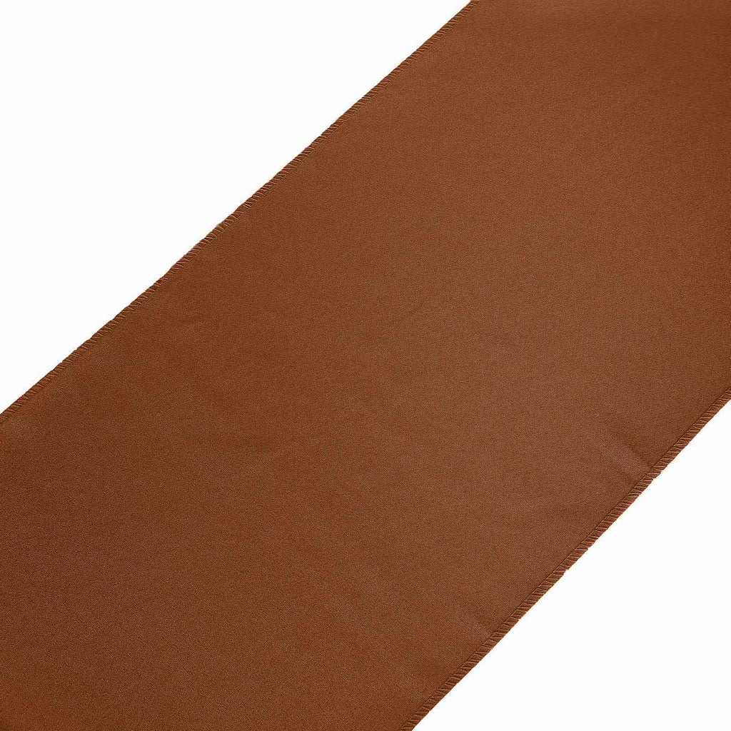 Polyester 12"x108" Table Runner Cinnamon Brown - Durable & Wrinkle - Resistant Table Decor - Bell Racket Store