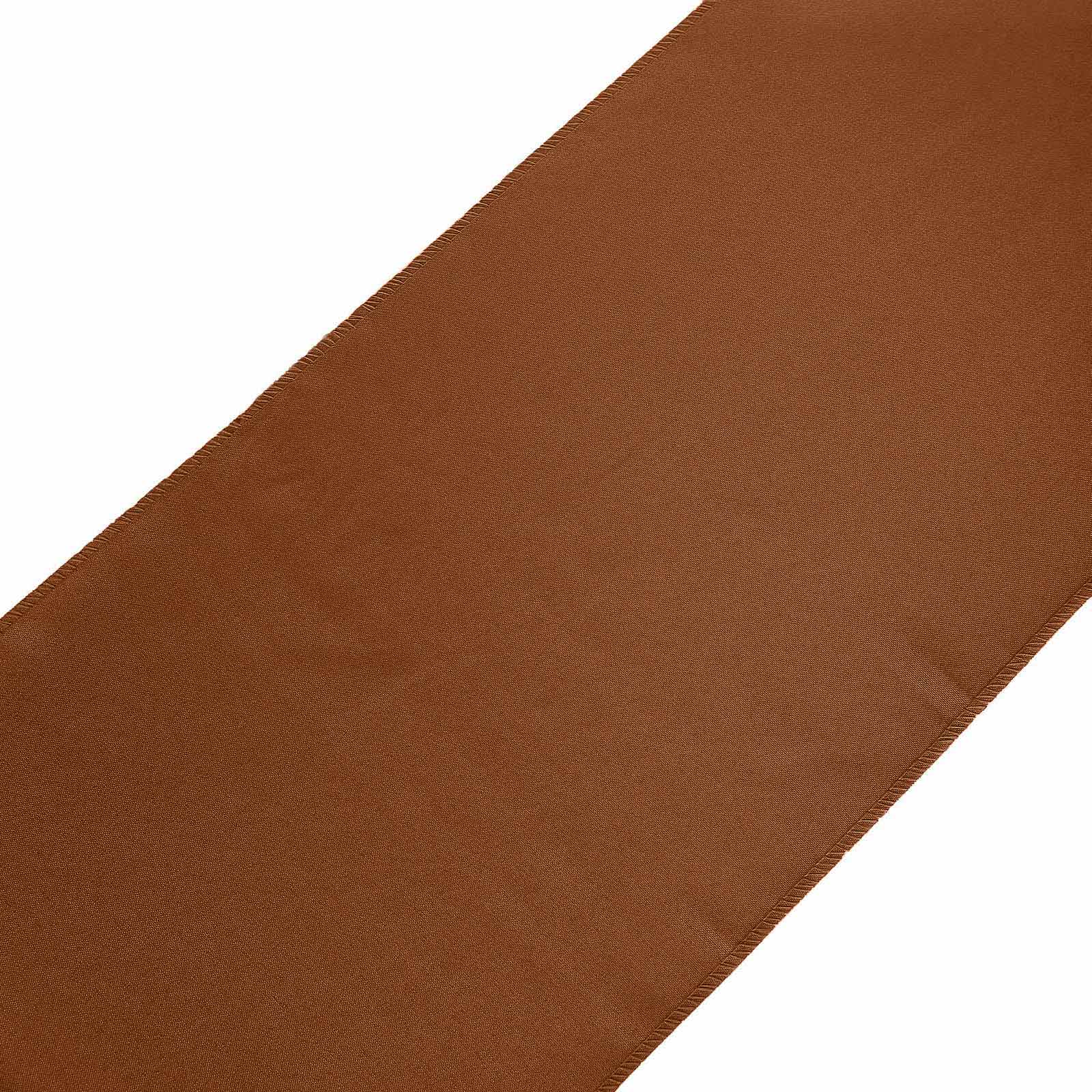 Polyester 12"x108" Table Runner Cinnamon Brown - Durable & Wrinkle - Resistant Table Decor - Bell Racket Store