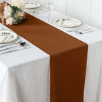 Polyester 12"x108" Table Runner Cinnamon Brown - Durable & Wrinkle - Resistant Table Decor - Bell Racket Store