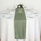 Polyester 12"x108" Table Runner Dusty Sage Green - Durable & Wrinkle-Resistant Table Decor