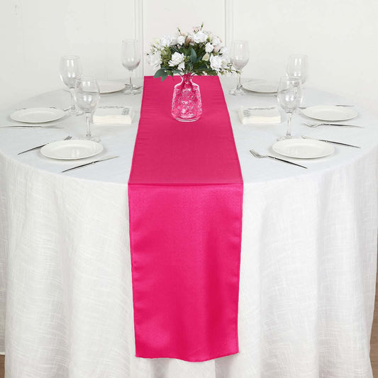 Polyester 12"x108" Table Runner Fuchsia - Durable & Wrinkle - Resistant Table Decor - NestOCart