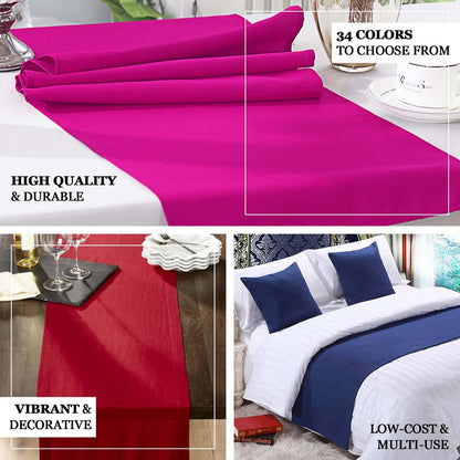 Polyester 12"x108" Table Runner Gold - Durable & Wrinkle - Resistant Table Decor for All Occasions - NestOCart