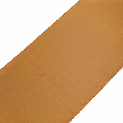 Polyester 12"x108" Table Runner Gold - Durable & Wrinkle - Resistant Table Decor for All Occasions - NestOCart