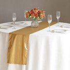 Polyester 12"x108" Table Runner Gold Shimmer Sequin Dots - Wrinkle - Free Finish for Upscale Occasions - Bell Racket Store